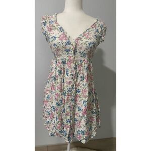 Denim & supply RL Pink floral baby doll sundress S/P
